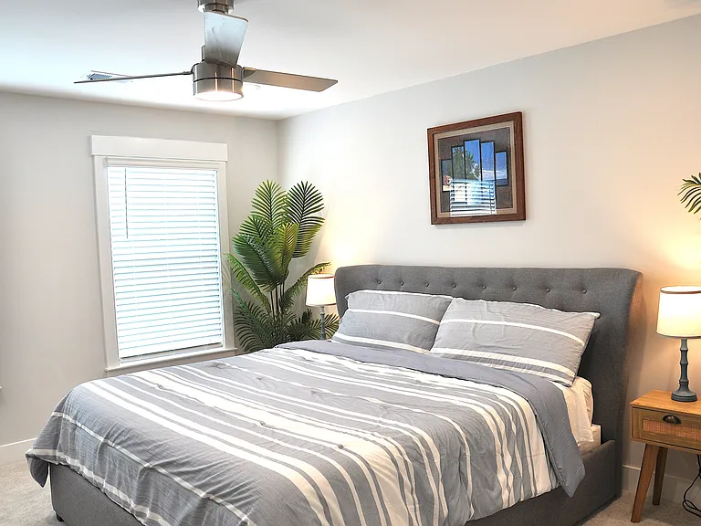 3rd Floor bedroom with King bed & TV.
