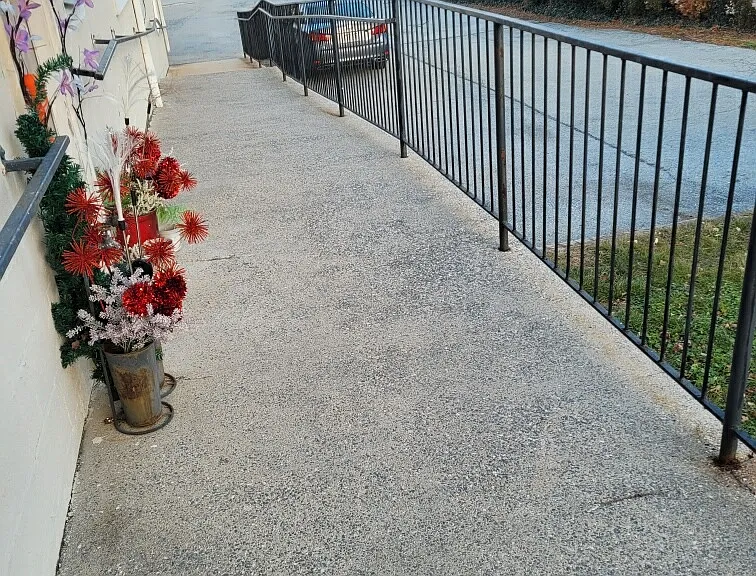 Ramp outside private entrance
