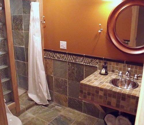 heated floor in lower bath