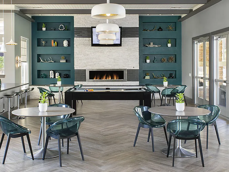 Apartment community Resident Lounge at Griffis Fitzsimons South in Aurora, Colorado.
