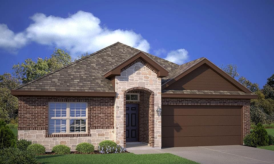 Front elevation - D.R. Horton''s Starkville floorplan, elevation H - All Home and community information, including pricing, included features, terms, availability and amenities, are subject to change at any time without notice or obligation. All Drawings, pictures, photographs, video, square footages, floor plans, elevations, features, colors and sizes are approximate for illustration purposes only and will vary from the homes as built.