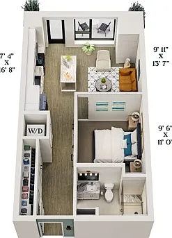 TH1 | 1x1 | 613 sq ft TH1 | 1x1 | 613 sq ft