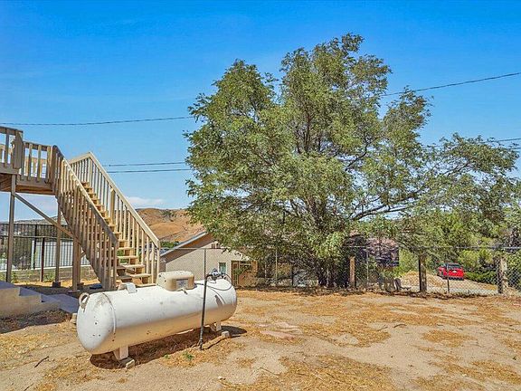 Rear yard with outside stairs