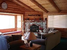 Family Room w/River Rock Fireplace