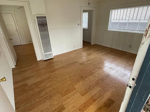 Living room with wood floors