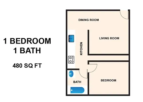 Floor plan 1X1 A