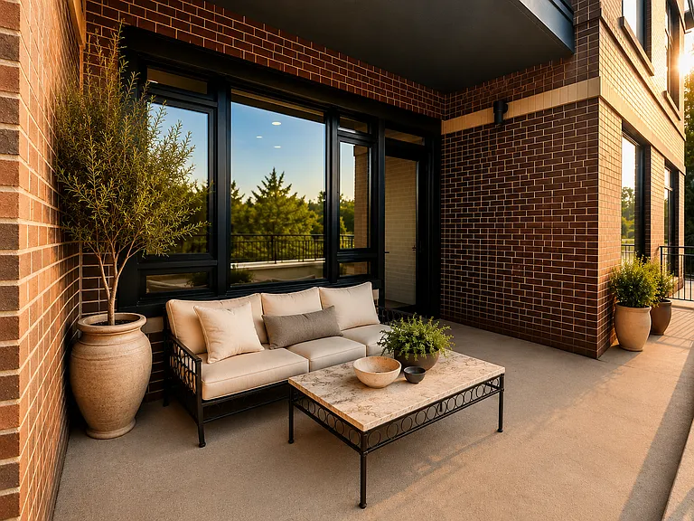 170 square foot private patio off park. Great for outdoor entertaining.