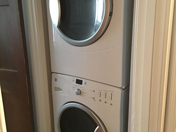 Stacked washer and dryer