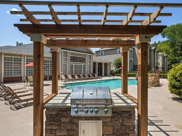 Poolside BBQ Grilling Area