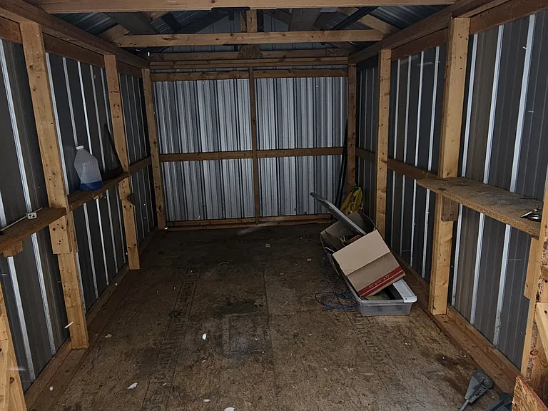 Shed in backyard