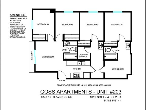 5th image of 4235 12th Ave NE APT 304