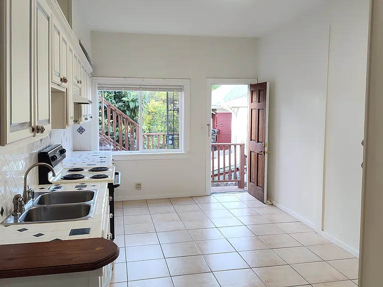 kitchen viewed from dining room entry