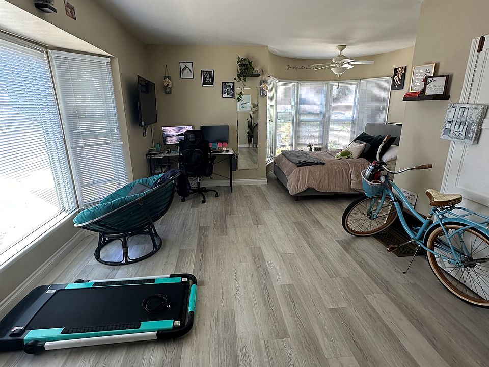 Two large Bay Windows with Water Views from the unit