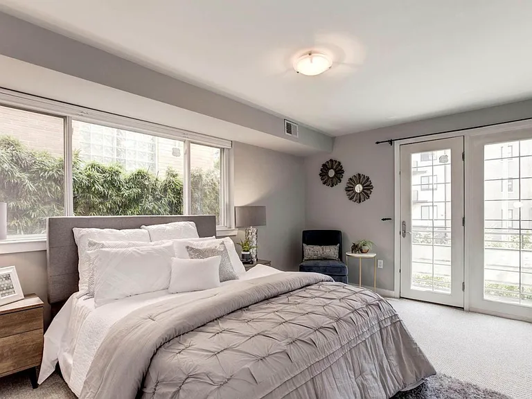 Bright Bedroom with Modern Finishes