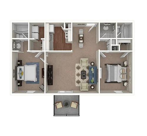 Floor plan De Ville 2x2