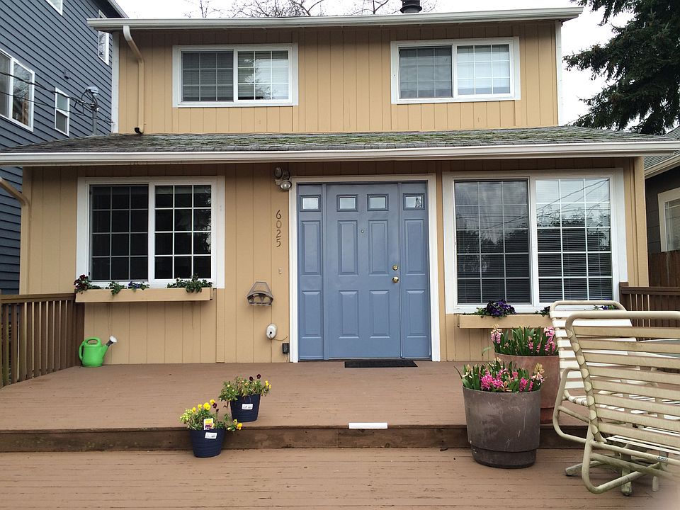 Front of home, with deck.