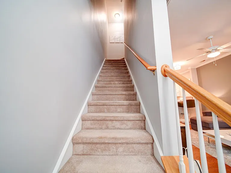 Stairs up to 2nd story bedrooms