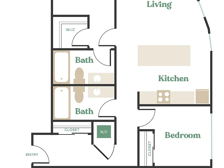 2 Bed, 2 Bath - Apt K 2 Bed, 2 Bath - Apt K