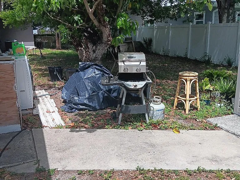 semi shaded gas grill