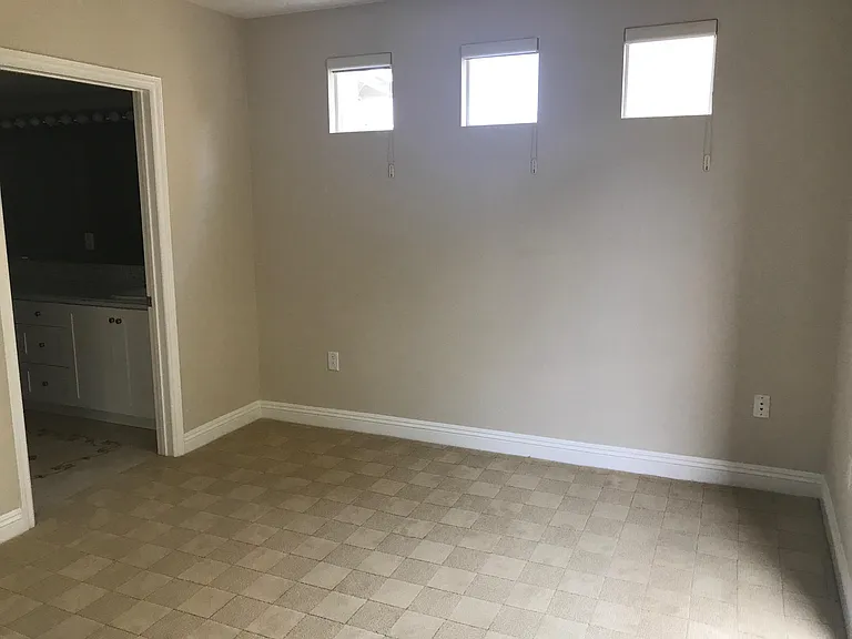 3rd Bedroom with attached large bathroom with 2 sinks and shower