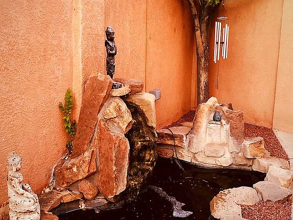 Side patio waterfall