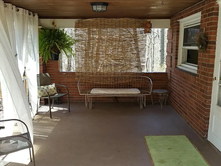 Covered porch area.
