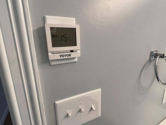 Heated tile floor in Master Bath