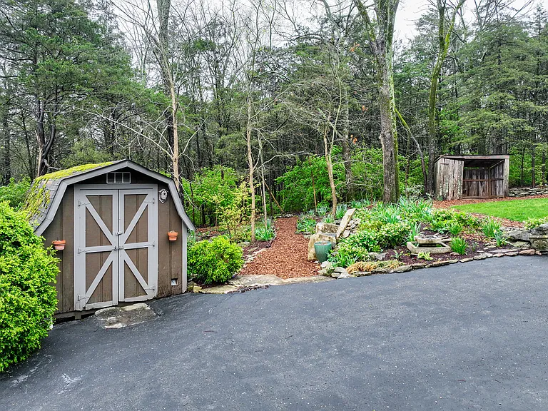 Storage Shed and view of Garden