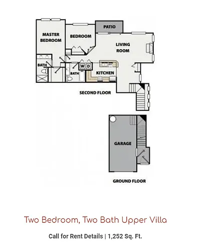 Floor plan 2 Bedroom, 2 Bathroom