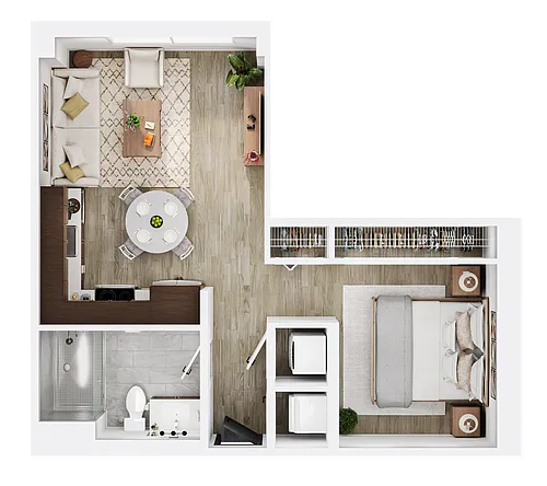 Floor plan Studio Den 1