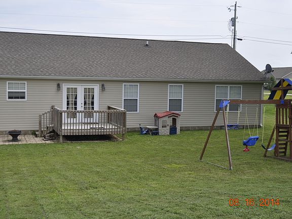 Backyard looking at house
