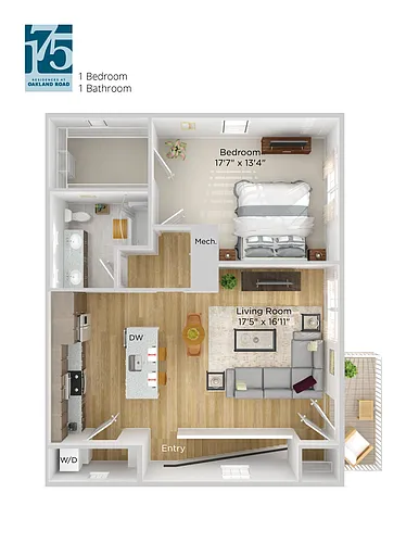 Floor plan 1-Bedroom