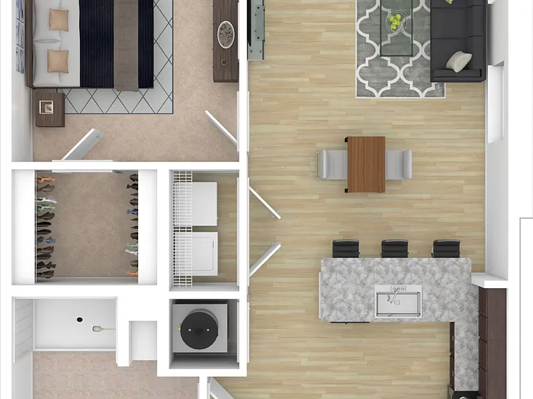 Meadow - 1 Bed, 1 Bath, 718 sq. ft.