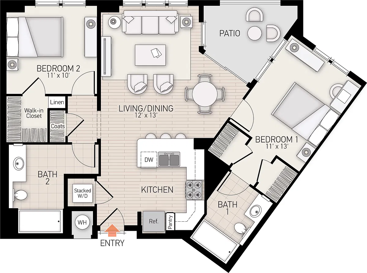 Floor plan River View I - Plan N