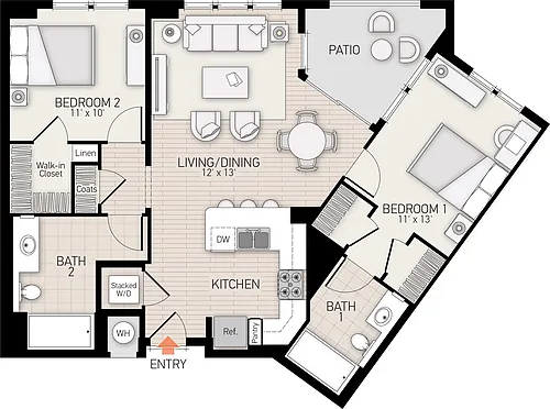 Floor plan River View I - Plan N