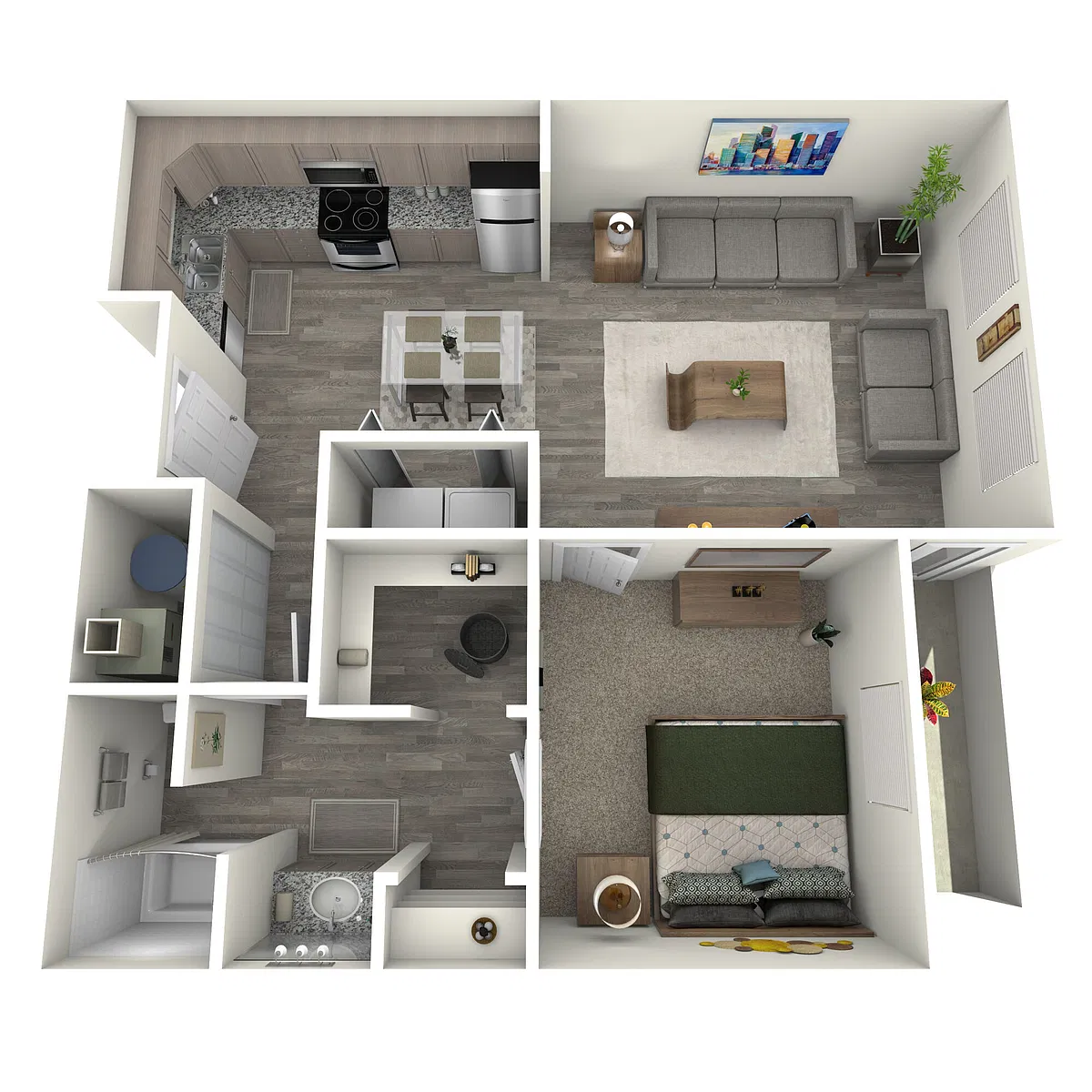 Floor plan 1X1B