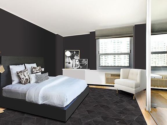 Bedroom digitally staged 