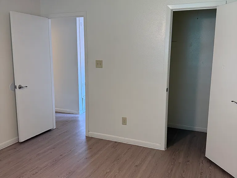Bedroom with walk in closet