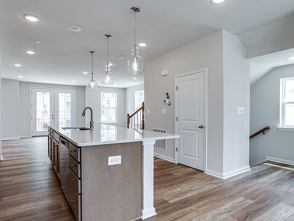 Large island in kitchen