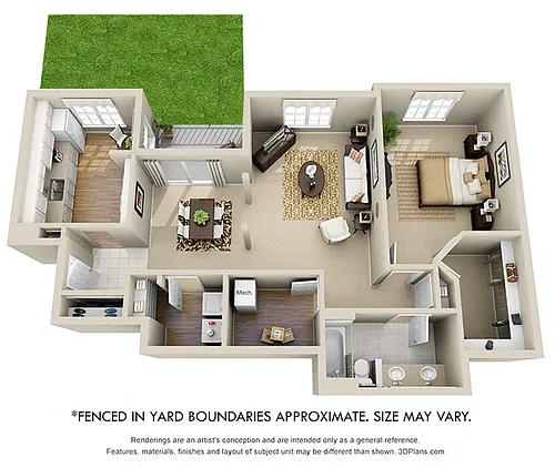 Floor plan Stonebrook with Fenced-In Yard