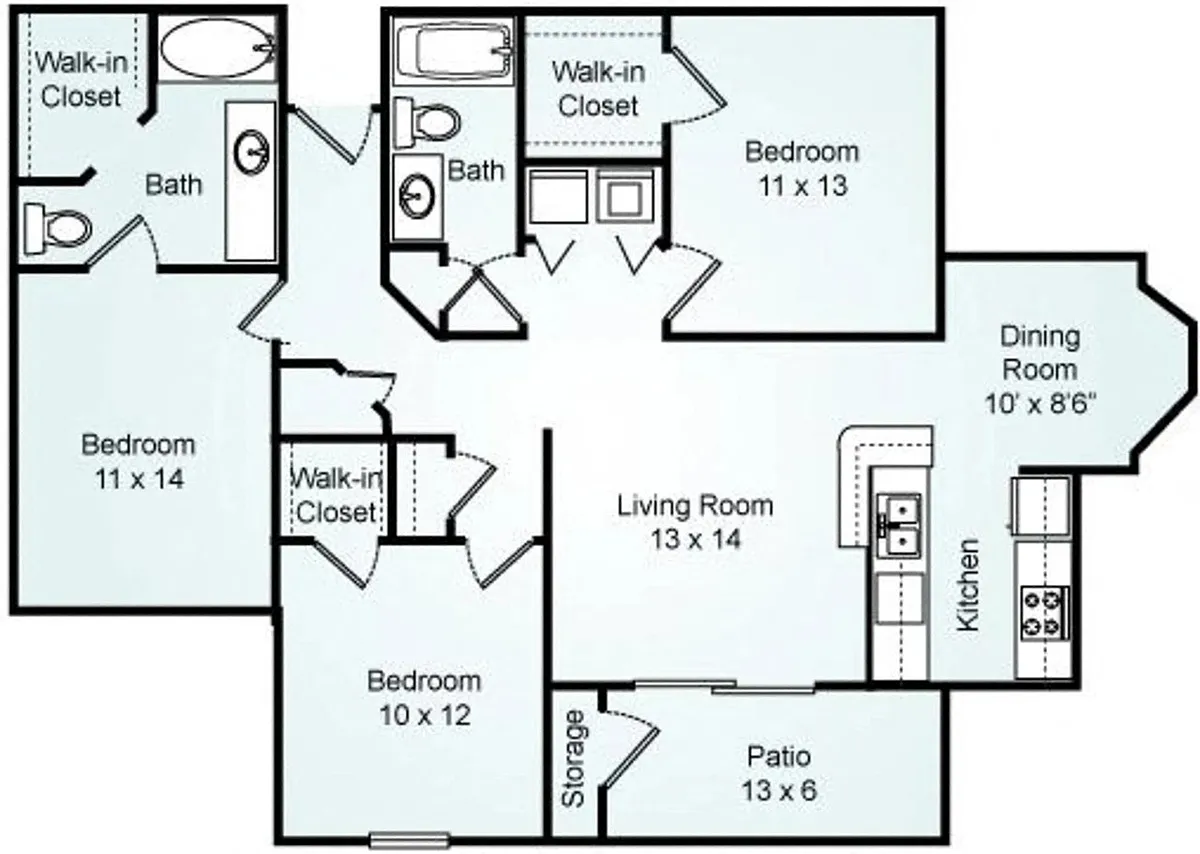 Floor plan C - The Halladay