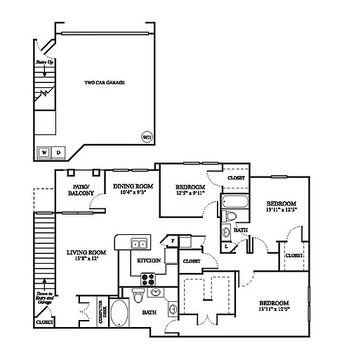 Floor plan F2 Upgraded w/Attached Double Garage