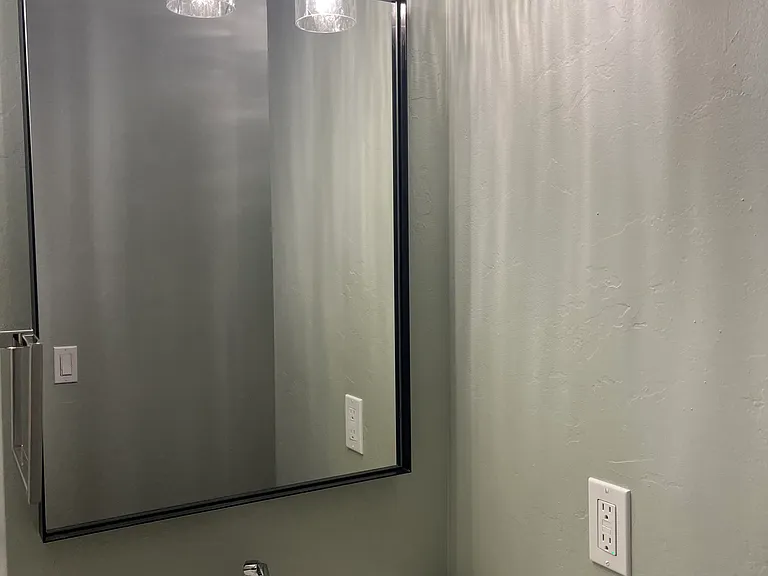 Powder room downstairs for your guests.