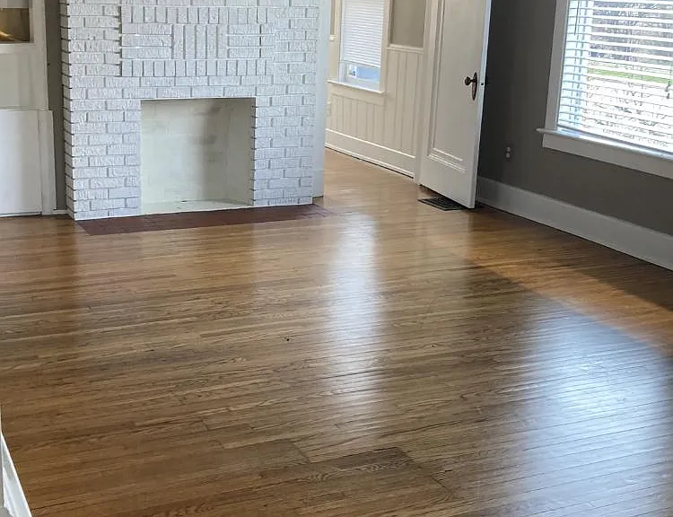 Brick faux fireplace
