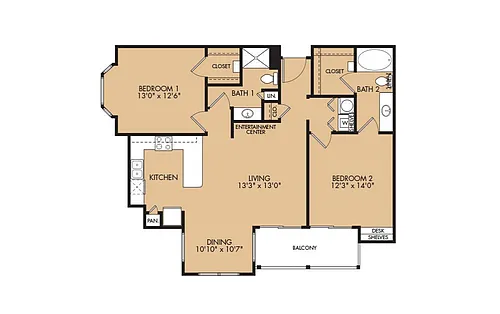 Floor plan B3 -2X2
