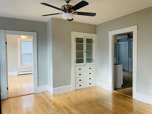 Entering the unit to the dining area/living space with fully functional built in