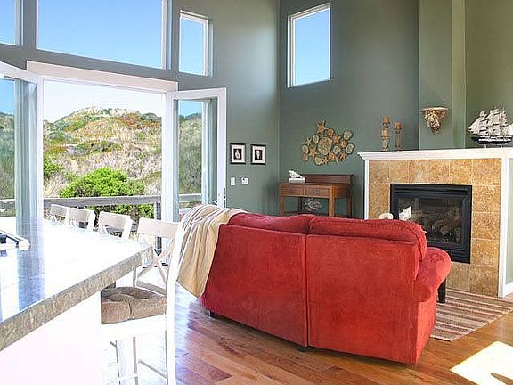 Great room with view to dunes