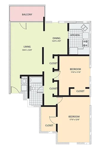 Floor plan 2 x 1 Sterling