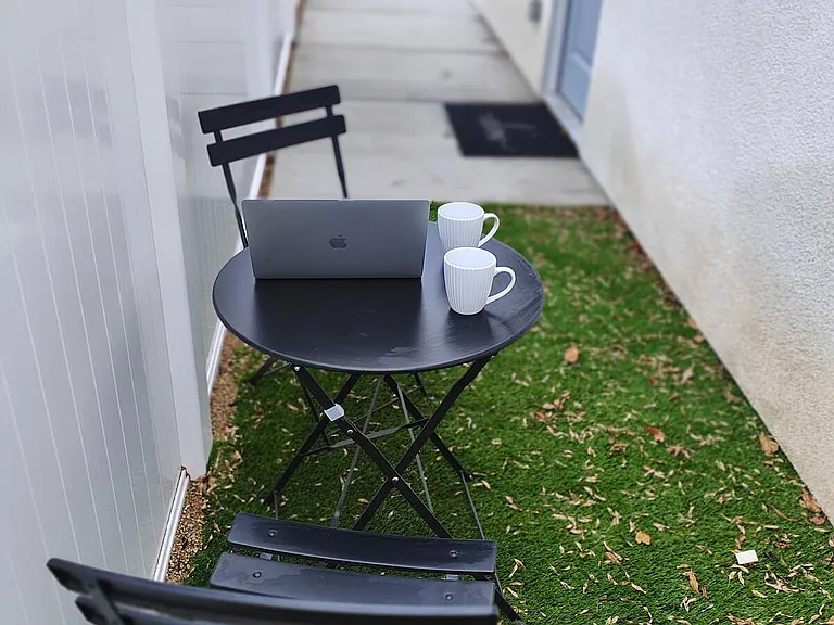Sit outside and enjoy your morning or afternoon drinks