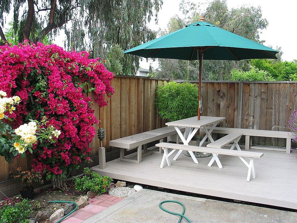 Back yard with deck
